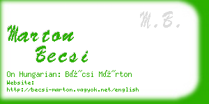 marton becsi business card